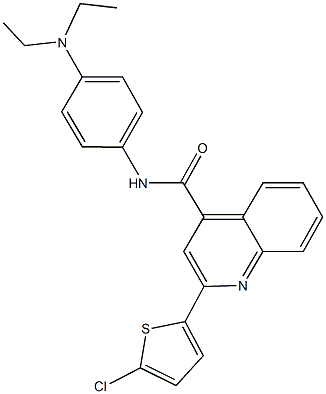 2-(5-chloro-2-thienyl)-N-[4-(diethylamino)phenyl]-4-quinolinecarboxamide Struktur