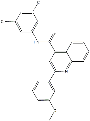 N-(3,5-dichlorophenyl)-2-(3-methoxyphenyl)-4-quinolinecarboxamide Struktur