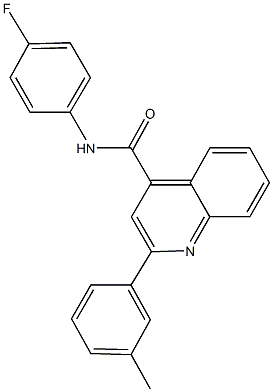 N-(4-fluorophenyl)-2-(3-methylphenyl)-4-quinolinecarboxamide Struktur