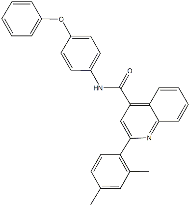 2-(2,4-dimethylphenyl)-N-(4-phenoxyphenyl)-4-quinolinecarboxamide Struktur