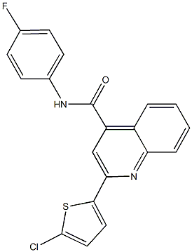 2-(5-chloro-2-thienyl)-N-(4-fluorophenyl)-4-quinolinecarboxamide Struktur