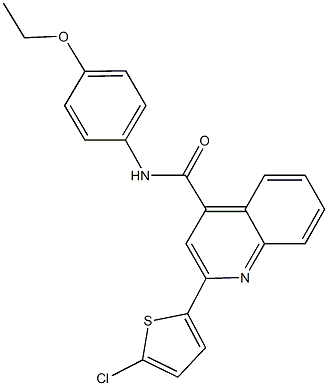 2-(5-chloro-2-thienyl)-N-(4-ethoxyphenyl)-4-quinolinecarboxamide Struktur