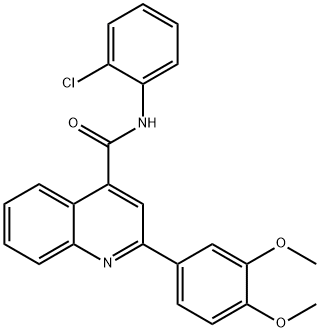 N-(2-chlorophenyl)-2-(3,4-dimethoxyphenyl)-4-quinolinecarboxamide Struktur