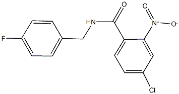 4-chloro-N-(4-fluorobenzyl)-2-nitrobenzamide Struktur