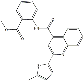 methyl 2-({[2-(5-methyl-2-thienyl)-4-quinolinyl]carbonyl}amino)benzoate Struktur