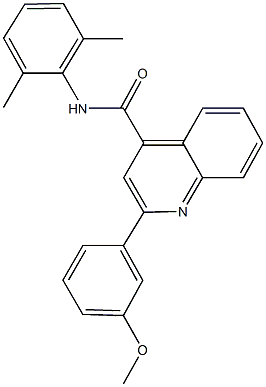 N-(2,6-dimethylphenyl)-2-(3-methoxyphenyl)-4-quinolinecarboxamide Struktur