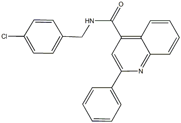 N-(4-chlorobenzyl)-2-phenyl-4-quinolinecarboxamide Struktur