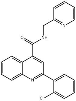 2-(2-chlorophenyl)-N-(2-pyridinylmethyl)-4-quinolinecarboxamide Struktur