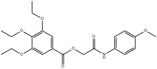 2-(4-methoxyanilino)-2-oxoethyl 3,4,5-triethoxybenzoate Struktur