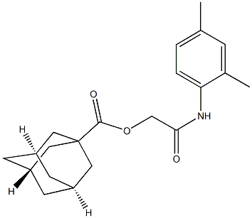 2-(2,4-dimethylanilino)-2-oxoethyl 1-adamantanecarboxylate Struktur