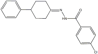 4-chloro-N'-(4-phenylcyclohexylidene)benzohydrazide Struktur