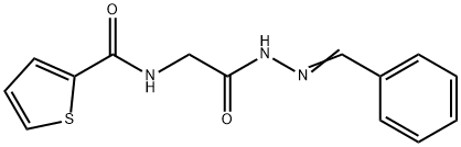 N-[2-(2-benzylidenehydrazino)-2-oxoethyl]-2-thiophenecarboxamide Struktur