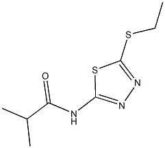 N-[5-(ethylsulfanyl)-1,3,4-thiadiazol-2-yl]-2-methylpropanamide Struktur