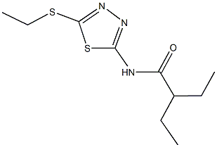 2-ethyl-N-[5-(ethylsulfanyl)-1,3,4-thiadiazol-2-yl]butanamide Struktur