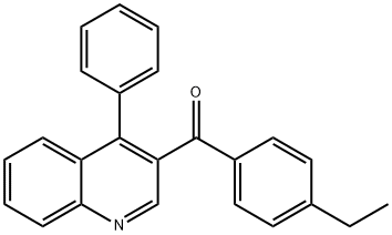 (4-ethylphenyl)(4-phenyl-3-quinolinyl)methanone Struktur