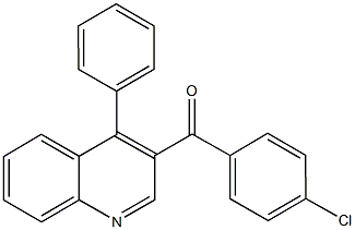 (4-chlorophenyl)(4-phenyl-3-quinolinyl)methanone Struktur