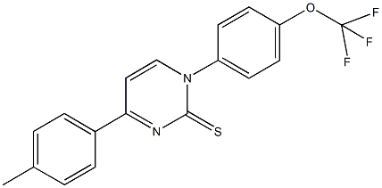 4-(4-methylphenyl)-1-[4-(trifluoromethoxy)phenyl]-2(1H)-pyrimidinethione Struktur