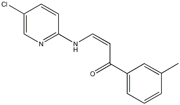 3-[(5-chloro-2-pyridinyl)amino]-1-(3-methylphenyl)-2-propen-1-one Struktur