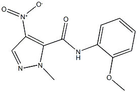 4-nitro-N-(2-methoxyphenyl)-1-methyl-1H-pyrazole-5-carboxamide Struktur