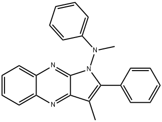 N-methyl-N-(3-methyl-2-phenyl-1H-pyrrolo[2,3-b]quinoxalin-1-yl)-N-phenylamine Struktur