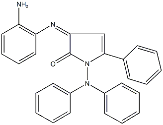 3-[(2-aminophenyl)imino]-1-(diphenylamino)-5-phenyl-1,3-dihydro-2H-pyrrol-2-one Struktur