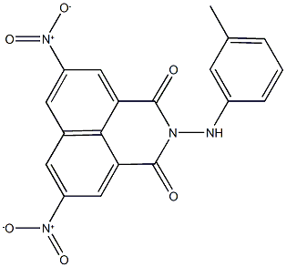 5,8-bisnitro-2-(3-toluidino)-1H-benzo[de]isoquinoline-1,3(2H)-dione Struktur