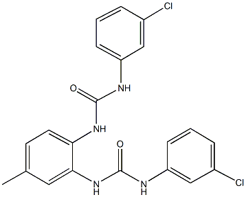 N-(2-{[(3-chloroanilino)carbonyl]amino}-4-methylphenyl)-N'-(3-chlorophenyl)urea Struktur