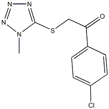 1-(4-chlorophenyl)-2-[(1-methyl-1H-tetraazol-5-yl)sulfanyl]ethanone Struktur