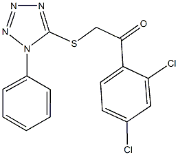 1-(2,4-dichlorophenyl)-2-[(1-phenyl-1H-tetraazol-5-yl)sulfanyl]ethanone Struktur