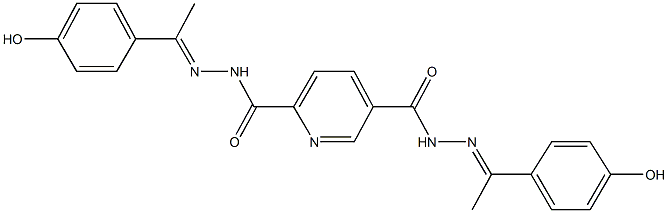 N'~2~,N'~5~-bis[1-(4-hydroxyphenyl)ethylidene]-2,5-pyridinedicarbohydrazide Struktur