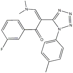 3-(dimethylamino)-1-(3-fluorophenyl)-2-[1-(4-methylphenyl)-1H-tetraazol-5-yl]-2-propen-1-one Struktur