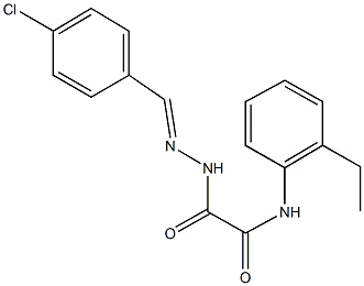 2-[2-(4-chlorobenzylidene)hydrazino]-N-(2-ethylphenyl)-2-oxoacetamide Struktur