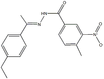 N'-[1-(4-ethylphenyl)ethylidene]-3-nitro-4-methylbenzohydrazide Struktur