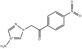 4-amino-1-[2-(4-nitrophenyl)-2-oxoethyl]-1H-1,2,4-triazol-4-ium Struktur