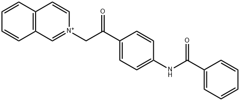 2-{2-[4-(benzoylamino)phenyl]-2-oxoethyl}isoquinolinium Struktur