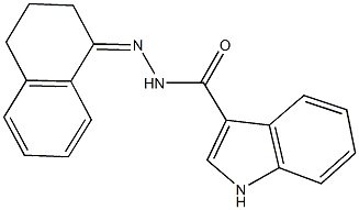 N'-(3,4-dihydro-1(2H)-naphthalenylidene)-1H-indole-3-carbohydrazide Struktur