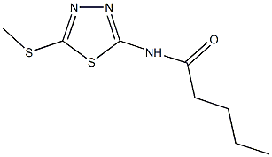 N-[5-(methylsulfanyl)-1,3,4-thiadiazol-2-yl]pentanamide Struktur