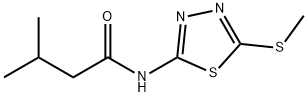 3-methyl-N-[5-(methylthio)-1,3,4-thiadiazol-2-yl]butanamide Struktur