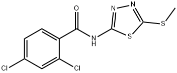 2,4-dichloro-N-[5-(methylthio)-1,3,4-thiadiazol-2-yl]benzamide Struktur