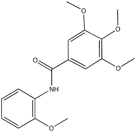 3,4,5-trimethoxy-N-(2-methoxyphenyl)benzamide Struktur