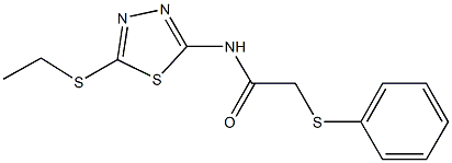 N-[5-(ethylsulfanyl)-1,3,4-thiadiazol-2-yl]-2-(phenylsulfanyl)acetamide Struktur