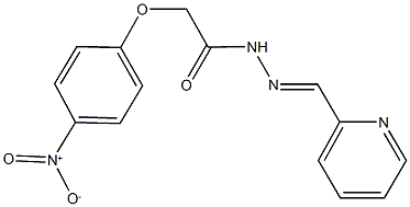 2-{4-nitrophenoxy}-N'-(2-pyridinylmethylene)acetohydrazide Struktur