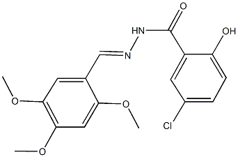 5-chloro-2-hydroxy-N'-(2,4,5-trimethoxybenzylidene)benzohydrazide Struktur