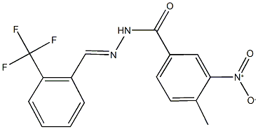 3-nitro-4-methyl-N'-[2-(trifluoromethyl)benzylidene]benzohydrazide Struktur