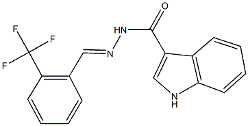 N'-[2-(trifluoromethyl)benzylidene]-1H-indole-3-carbohydrazide Struktur