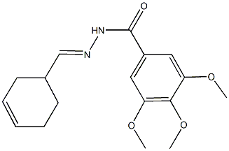 N'-(3-cyclohexen-1-ylmethylene)-3,4,5-trimethoxybenzohydrazide Struktur