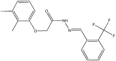 2-(2,3-dimethylphenoxy)-N'-[2-(trifluoromethyl)benzylidene]acetohydrazide Struktur