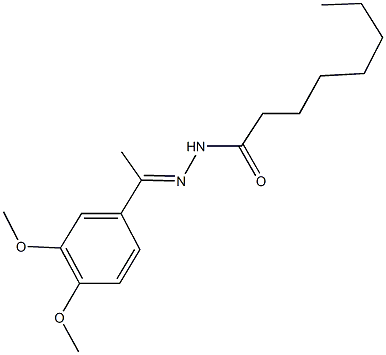 N'-[1-(3,4-dimethoxyphenyl)ethylidene]octanohydrazide Struktur