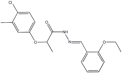 2-(4-chloro-3-methylphenoxy)-N'-(2-ethoxybenzylidene)propanohydrazide Struktur