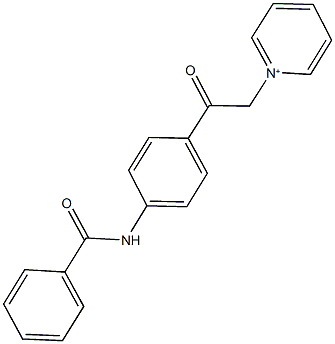 1-{2-[4-(benzoylamino)phenyl]-2-oxoethyl}pyridinium Struktur